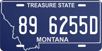 MT license plate 896255D