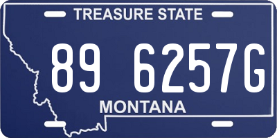 MT license plate 896257G