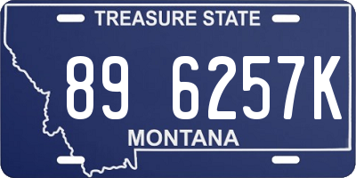 MT license plate 896257K
