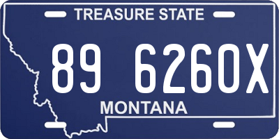 MT license plate 896260X