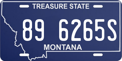 MT license plate 896265S