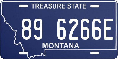 MT license plate 896266E
