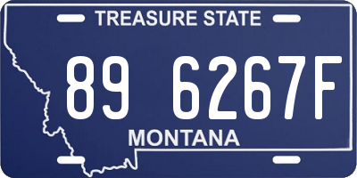 MT license plate 896267F