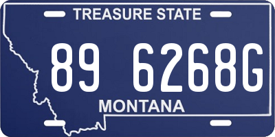MT license plate 896268G