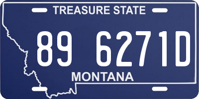 MT license plate 896271D