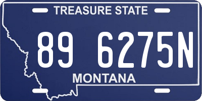 MT license plate 896275N
