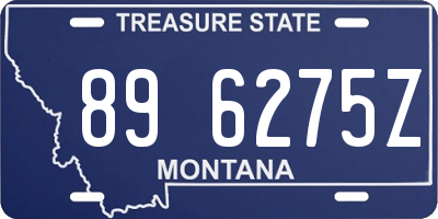 MT license plate 896275Z
