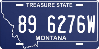 MT license plate 896276W