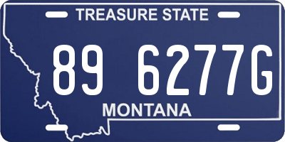 MT license plate 896277G
