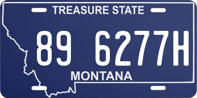 MT license plate 896277H