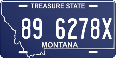 MT license plate 896278X