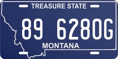 MT license plate 896280G