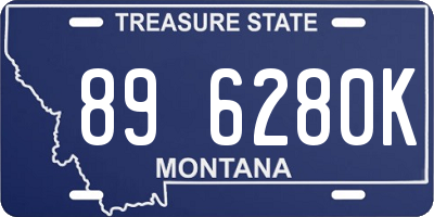 MT license plate 896280K