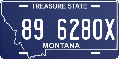 MT license plate 896280X