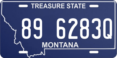 MT license plate 896283Q