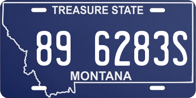 MT license plate 896283S