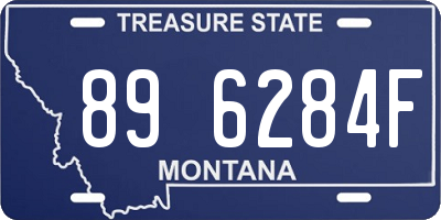 MT license plate 896284F