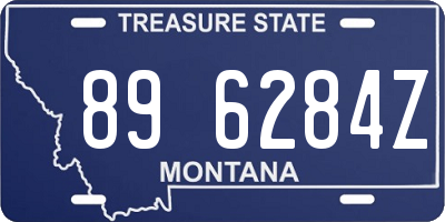 MT license plate 896284Z