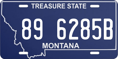 MT license plate 896285B