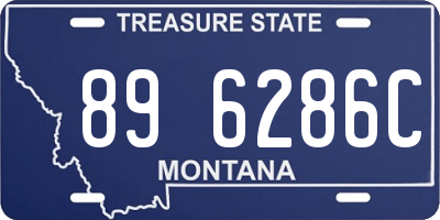 MT license plate 896286C