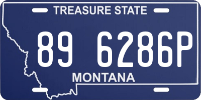 MT license plate 896286P