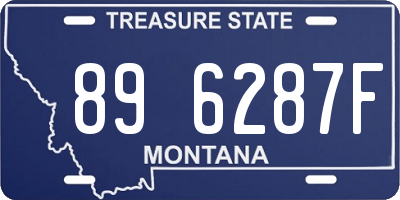 MT license plate 896287F