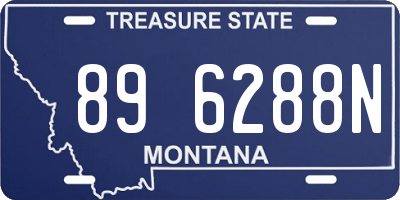 MT license plate 896288N
