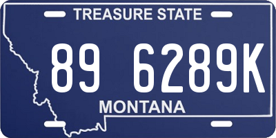 MT license plate 896289K