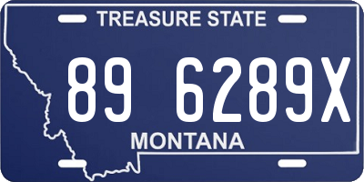 MT license plate 896289X