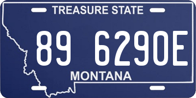 MT license plate 896290E