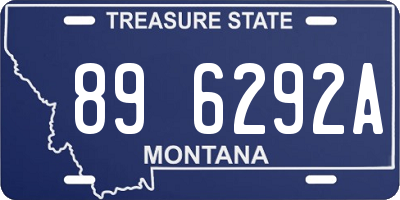 MT license plate 896292A