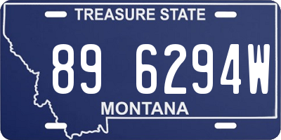 MT license plate 896294W