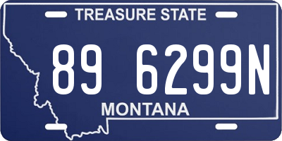 MT license plate 896299N