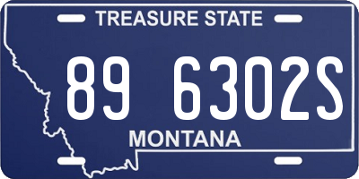 MT license plate 896302S