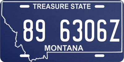 MT license plate 896306Z