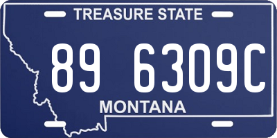 MT license plate 896309C