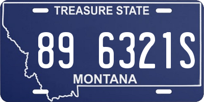 MT license plate 896321S