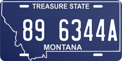 MT license plate 896344A