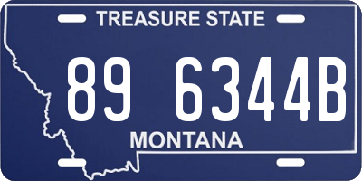 MT license plate 896344B