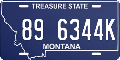 MT license plate 896344K