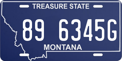 MT license plate 896345G
