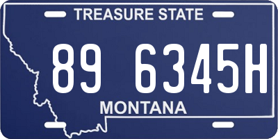MT license plate 896345H