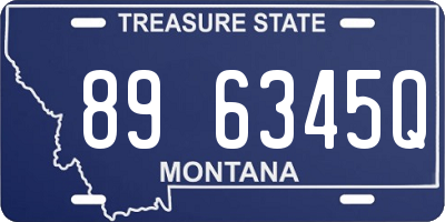 MT license plate 896345Q