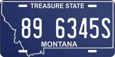 MT license plate 896345S