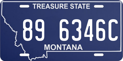 MT license plate 896346C