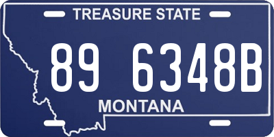 MT license plate 896348B