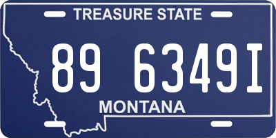 MT license plate 896349I