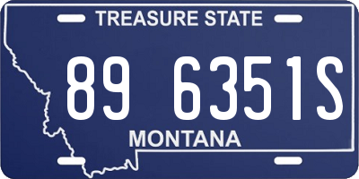 MT license plate 896351S