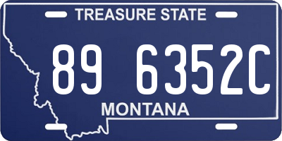 MT license plate 896352C