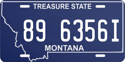 MT license plate 896356I